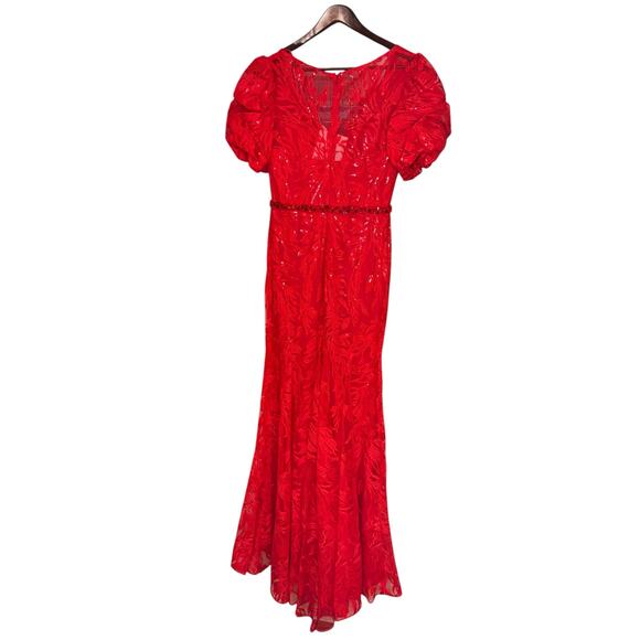 MAC DUGGAL NWT Evening Gown 12421 Red Sparkle Embellished Size 6 $798 MSRP - Picture 9 of 14
